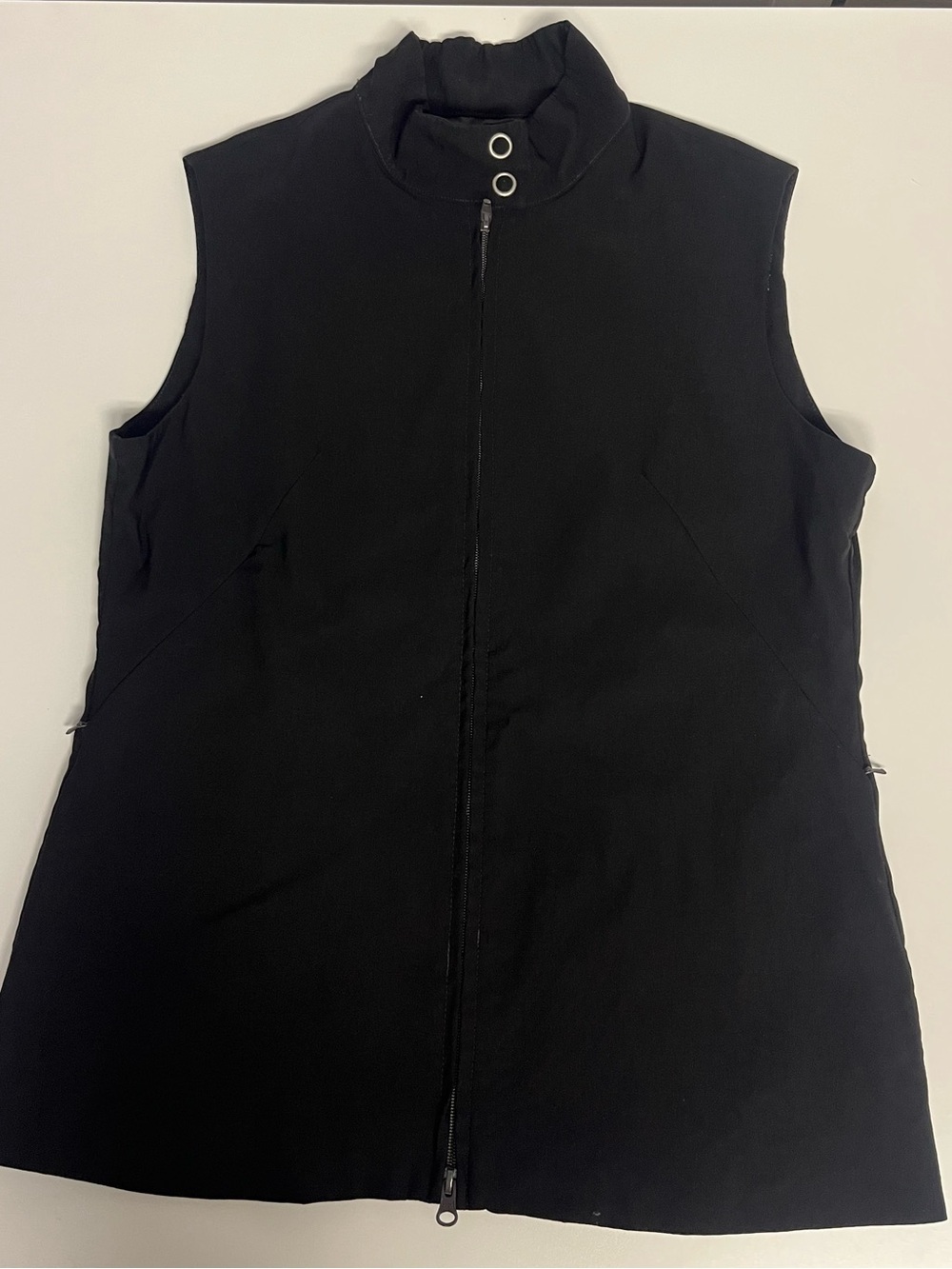 JEANNE PIERRE Black Zip Up Vest